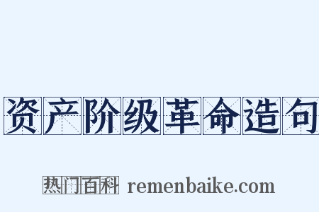 资产阶级革命造句是什么意思的图片